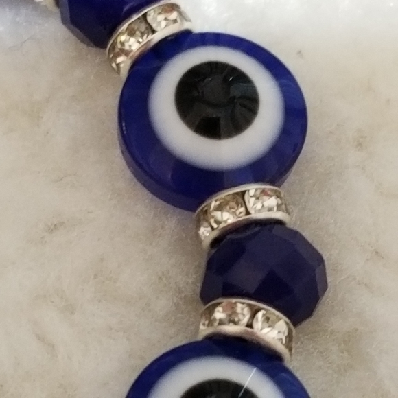 Host Pick 🎉 Hamsa Hand Evil Eye Blue Tassel Protection Bracelet New - Picture 4 of 6